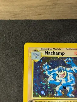 Pokemon TCG Machamp Base Set 1st Edition 8/102 Cosmos Holo - Image 2