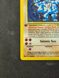 Pokemon TCG Machamp Base Set 1st Edition 8/102 Cosmos Holo - Image 5