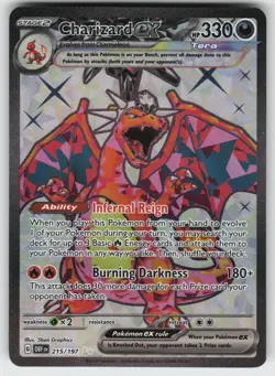 Charizard ex - Ultra Rare SV03: Obsidian Flames 215/197 Pokemon - Image 1
