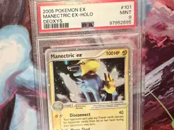 Manectric EX 101/107 Deoxys Holo 2005 | PSA 9 Pokemon Card WITH SWIRL!!!! - Image 2