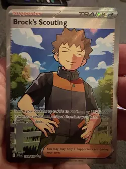 Pokemon Trainer Supporter Card Lot - Brock, Fennel, Leon, Full Art Foil - Image 2