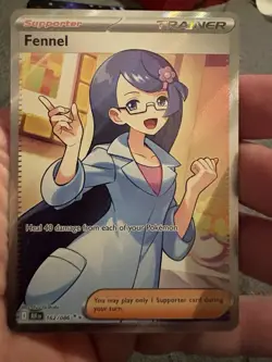 Pokemon Trainer Supporter Card Lot - Brock, Fennel, Leon, Full Art Foil - Image 4