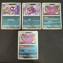 Reverse Holo Gastly 48/88 Haunter 49/88 & Gengar 50/88 Perfect Order Pokemon TCG - Image 1