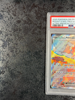 2025 POKEMON DRI ROCKET'S MOLTRES EX ULTRA-PREMIUM COLLECTION #208 STAMPED PSA 9 - Image 3