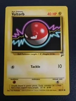 Pokemon Card Voltorb 98/130 Base Set 2 Common WOTC - Image 1