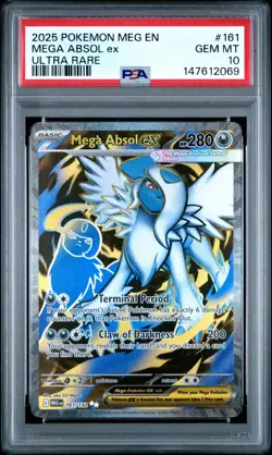 POKEMON MEG EN-MEGA EVOLUTION #161 MEGA ABSOL EX ULTRA RARE PSA 10-147612069 - Image 1