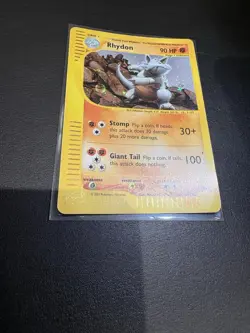 Pokemon TCG Rhydon H27/H32 Holo Rare E-Reader Vintage Skyridge - Image 2