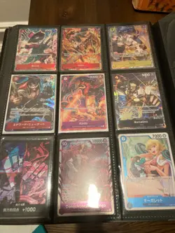 One Piece TCG Foil Lot of 9 including SR, Alternate, Parallel and Promos - Image 1