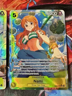 One Piece NAMI Alt Art EB03-053 + SR SET English NM Heroines NEW - Image 4