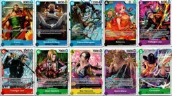 One Piece Card Game SR Lot 10 Karten Englisch Law Hancock Rebecca Garp - Image 1