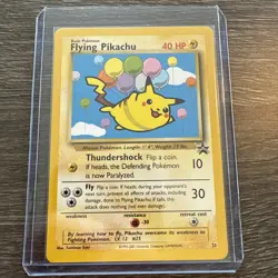 Flying Pikachu Pokemon Card #25 Rare 40 HP Thundershock Attack - Image 1