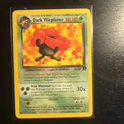 Pokemon Dark Vileplume TCG Team Rocket Card 30/82 Regular - Image 1