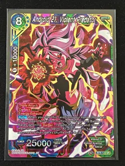 Dragon Ball Super Card Game Android 21 Violent Predator SR Foil Card BT8-122 - Image 1