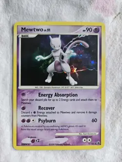 2008 Pokemon TCG Mewtwo Lv.51 Majestic Dawn Holo Rare 9/100 Card - Image 1