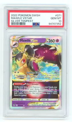 Mawile VSTAR 071/195 PSA 10 GEM MT Silver Tempest Ultra Rare Pokemon Card - Image 1