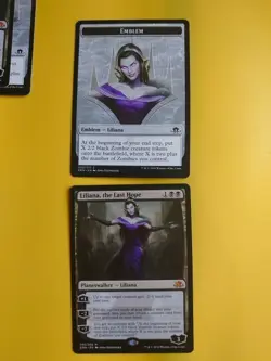 Liliana, the Last Hope and Emblem. ELD MYthic Magic the Gathering Card. - Image 1