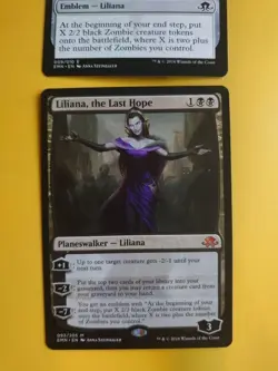 Liliana, the Last Hope and Emblem. ELD MYthic Magic the Gathering Card. - Image 2
