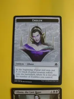 Liliana, the Last Hope and Emblem. ELD MYthic Magic the Gathering Card. - Image 3