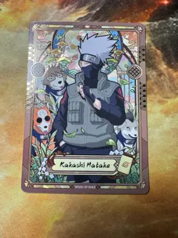 Kakashi Matake Naruto Kayou Card - Rare Stained Glass NRSA01-SP-004L5 NM / MINT - Image 2