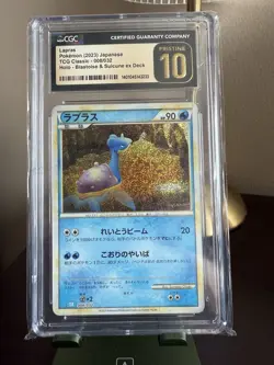 CGC PRISTINE 10 Lapras 008/034 CLB TCG Classic Holo Pokemon Card English - Image 1