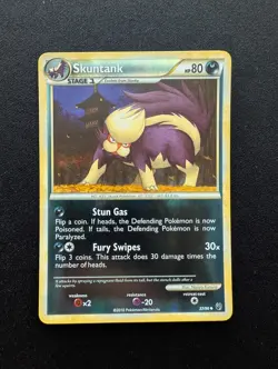 NM Pokemon Skuntank Reverse Holo Card 37/90 Undaunted - Image 1