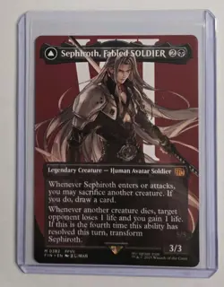 MTG Final Fantasy English Sephiroth, Fabled Soldier Borderless 0382 Non-Foil - Image 1
