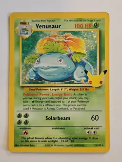 Pokemon Venusaur 15/102 Holo Rare - 25th Anniversary Celebrations Classic - Image 1