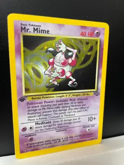 Pokemon Mr. Mime 6/64 1st Edition Holo Rare Jungle Vintage - Image 1