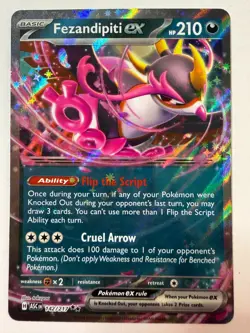 Fezandipiti ex 142/217 (Double Rare) Ascended Heroes Near Mint Pokemon TCG - Image 1
