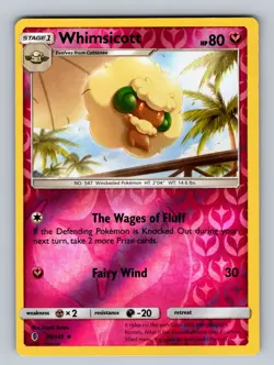 Whimsicott 91/145 Reverse Holo SM - Guardians Rising NM - LP Pokemon TCG - Image 1