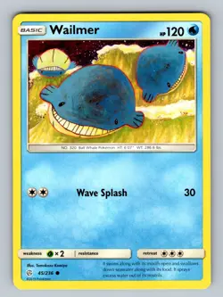 Wailmer 45/236 Common SM - Cosmic Eclipse NM - LP Pokemon TCG - Image 1