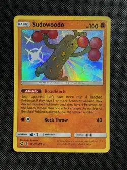 2019 Pokemon Hidden Fates Sudowoodo SV20/SV94 NM/M - Image 1