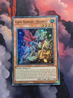 YUGIOH TCG POTE-EN020 Gem-Knight Quartz Super Rare 1st Edition NM - Image 1
