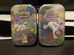 Pokemon TCG Sword & Shield Fusion Strike Packs from Galar Pals Mini Tin Lot of 2 - Image 1