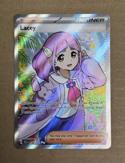 Pokemon TCG Lacey 166/142 Ultra Rare Full Art Holo Card Stellar Crown - Image 1
