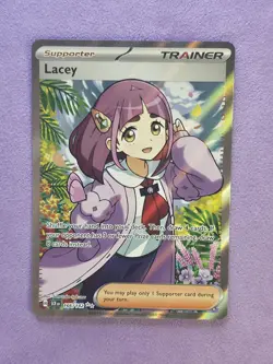 Lacey 166/142 Stellar Crown Ultra Rare Support Trainer Pokemon Card - Image 1