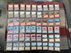 MTG 4th Edition FBB. Black Border Lands Card Lot. Chinese Language - Image 1