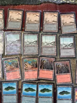 MTG 4th Edition FBB. Black Border Lands Card Lot. Chinese Language - Image 4