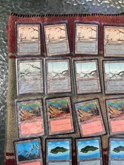 MTG 4th Edition FBB. Black Border Lands Card Lot. Chinese Language - Image 5