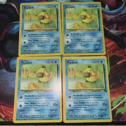 Pokemon Psyduck #53/62 Fossil Common Vintage Lot of 4 Cards Non Holo 1999 LP - Image 2