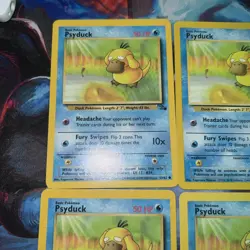 Pokemon Psyduck #53/62 Fossil Common Vintage Lot of 4 Cards Non Holo 1999 LP - Image 3