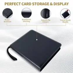 Trading Card Binder,9-Pocket Baseball Card Binder Holds 720 Cards with 40 Rem... - Image 2