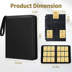 Trading Card Binder,9-Pocket Baseball Card Binder Holds 720 Cards with 40 Rem... - Image 4