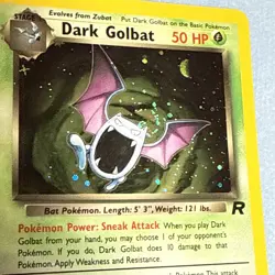 Pokemon Dark Golbat Holo Rare TCG Card 7/82 Unlimited - Image 2