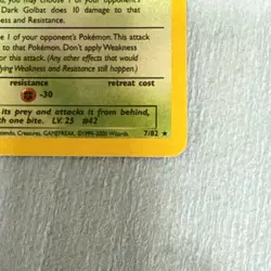 Pokemon Dark Golbat Holo Rare TCG Card 7/82 Unlimited - Image 5
