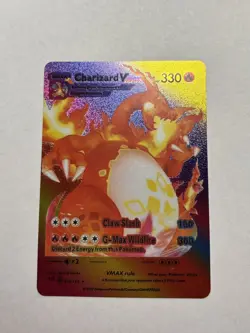 Charizard VMAX - Rainbow Foil Display Card HP330 074/073 Fan Art NM - Image 1