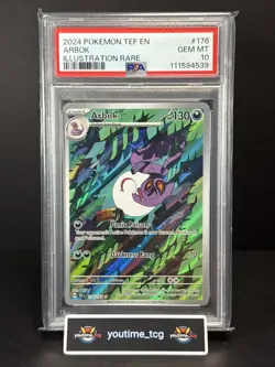 2024 Pokemon Tef En-Temporal Forces Illustration Rare Arbok #176 PSA 10 - Image 1