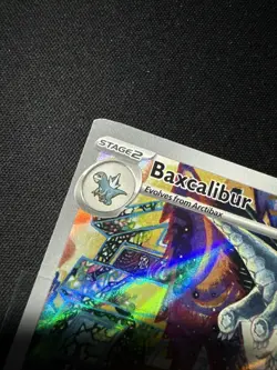 Pokemon TCG Baxcalibur Card 210/193 IR ERROR/MISCUT SEE PICS Paldea Evolved 2023 - Image 3