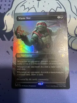Waste Not Magic the Gathering Teenage Mutant Ninja Turtles Foil Promo Card #0132 - Image 1