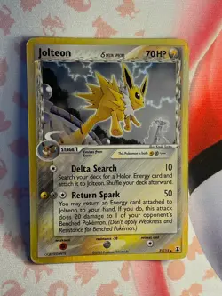 Jolteon Holo Pokemon TCG Card EX Delta Species 7/113 Stamped LP-NM - Image 1